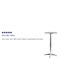Flash Furniture 23.25 L, 23.25 W, 45 H, Aluminum, Plastic, Stainless Steel Top 4-TLH-059A-GG - alternate 5